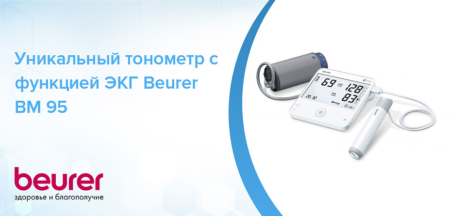 Уникальный тонометр с функцией ЭКГ Beurer BM 95