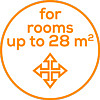 Площадь помещения до 28 м2