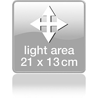 Большая площадь освещения