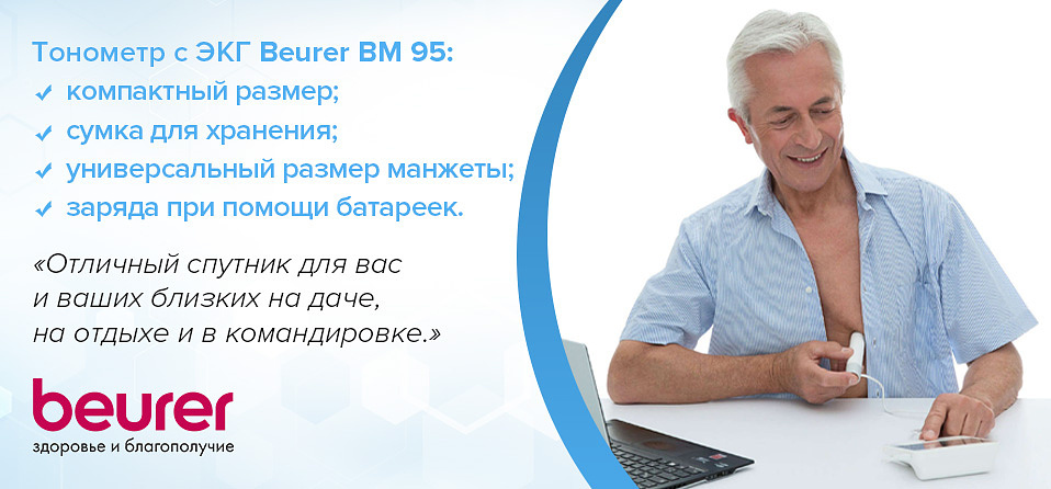 Тонометр с функцией ЭКГ Beurer BM 95