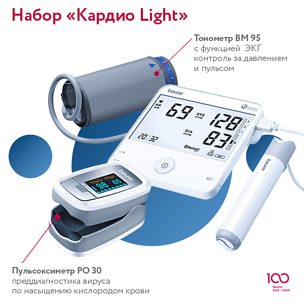 Набор "Кардио Light" - пульсоксиметр + тонометр ЭКГ