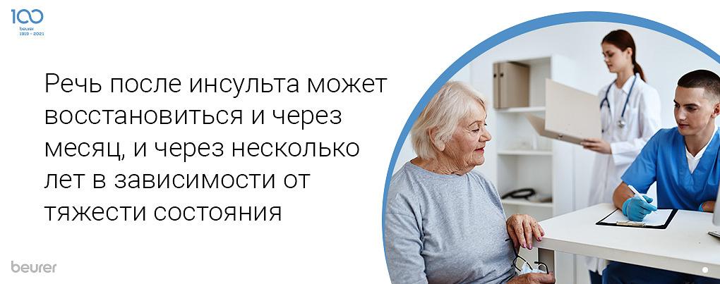 Речь после инсульта может восстановиться через месяц или несколько лет в зависимости от тяжести состояния