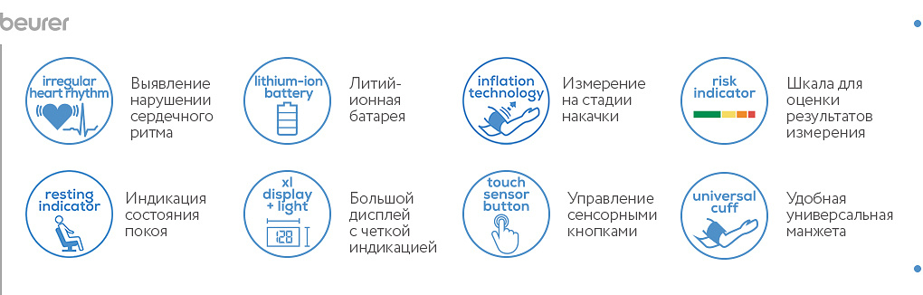 Тонометр для измерения артериального давления с интерфейсом USB Beurer BM 85