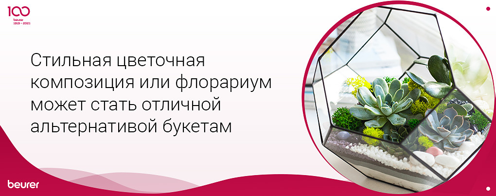 Стильная цветочная композиция или флорариум может стать отличной альтернативой букетам