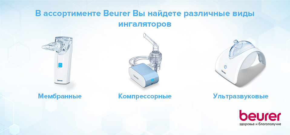 В ассортименте Beurer Вы найдете различные виды ингаляторов В ассортименте Beurer Вы найдете различные виды ингаляторов