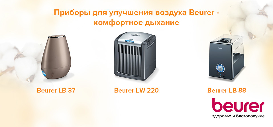 Приборы для улучшения воздуха Beurer - комфортное дыхание