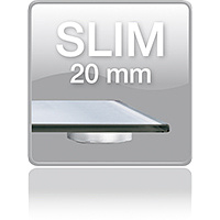 Плоская конструкция, высота всего лишь 20 мм