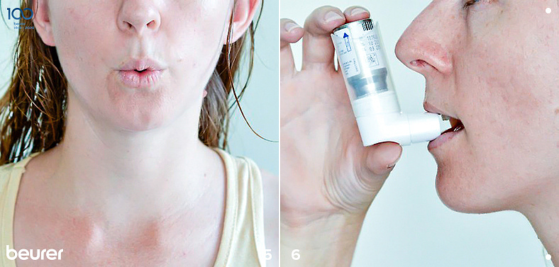 Выдохните. Вставьте мундштук между губами